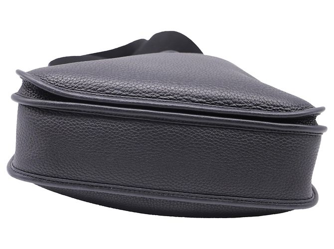 Borsa a tracolla Hermès Evelyne III in pelle Clemence nera Stampa python - vista 5