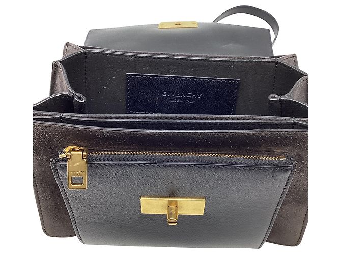 Bolso de hombro pequeño con solapa GV3 Givenchy en piel negra Negro - vista 12