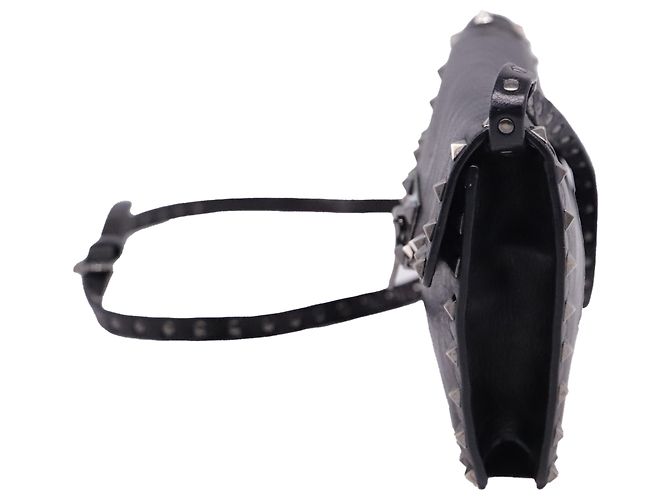 Borsa a tracolla Small Rockstud Valentino Garavani in pelle nera Nero - vista 3