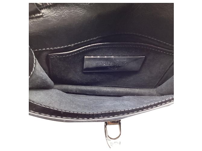 Borsa a tracolla Small Rockstud Valentino Garavani in pelle nera Nero - vista 9