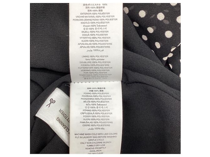 Vestido com camadas e estampado de bolinhas Michael Michael Kors em poliéster preto - vista 7