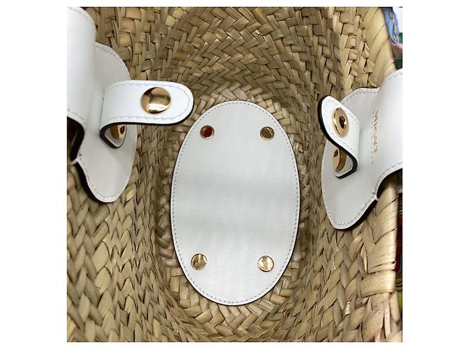 Versace gewebter Schal und La Medusa Handtasche aus multicolorigem Raffia Mehrfarben - Ansicht 7