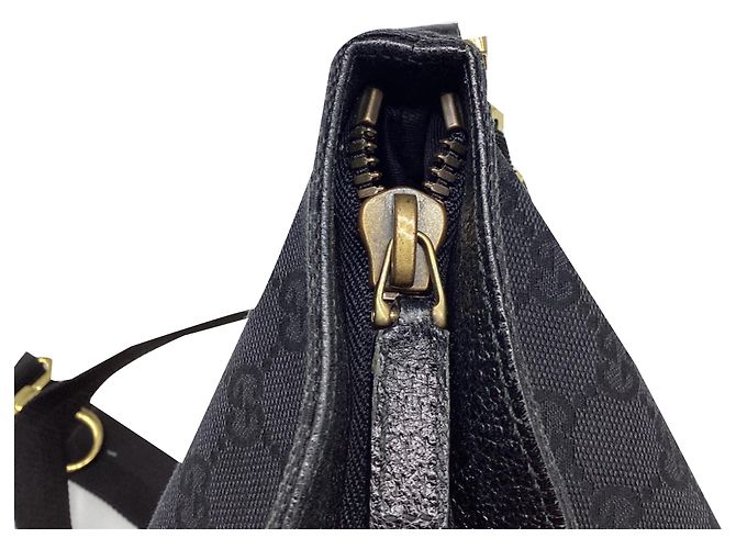 mala Tote 2 vias Gucci em lona preta Preto - vista 11