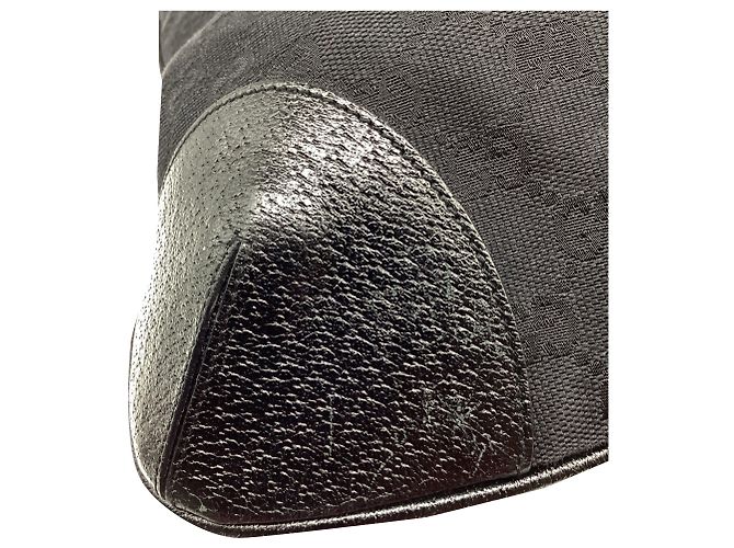mala Tote 2 vias Gucci em lona preta Preto - vista 12