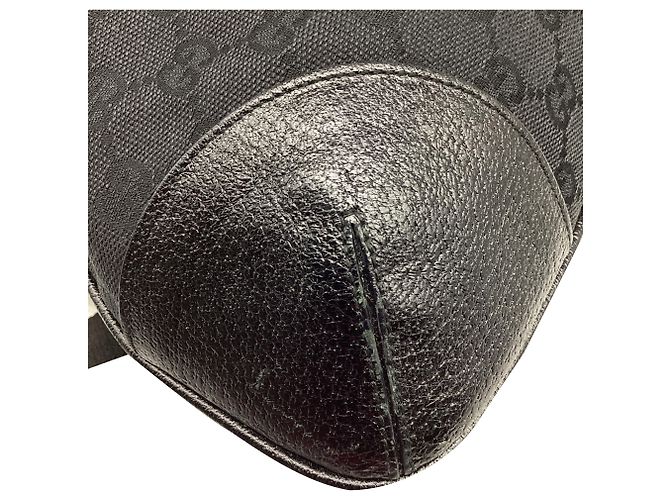 mala Tote 2 vias Gucci em lona preta Preto - vista 13