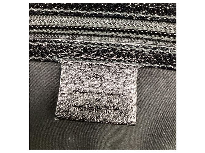 mala Tote 2 vias Gucci em lona preta Preto - vista 7