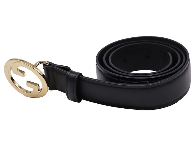 Cinturón Gucci Blondie Interlocking-G en cuero de becerro negro - vista 2