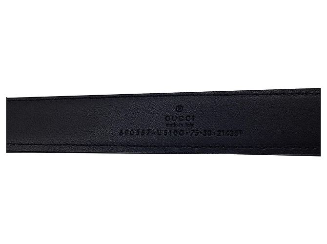 Cinturón Gucci Blondie Interlocking-G en cuero de becerro negro - vista 6