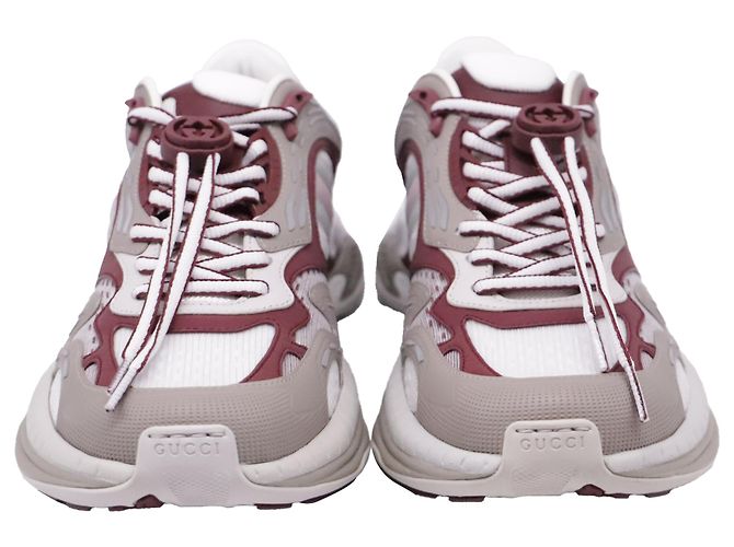 Sneakers Gucci 2.0 Running in gomma Burgundy Rosso Bordò - vista 2