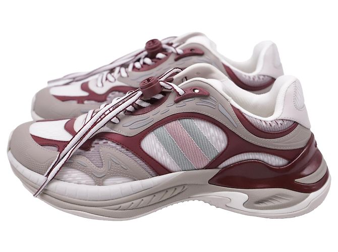 Sneakers Gucci 2.0 Running in gomma Burgundy Rosso Bordò - vista 4