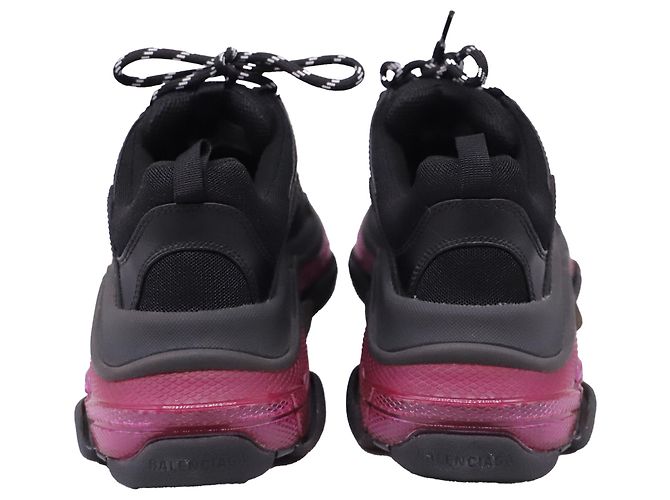 Balenciaga Triple S Clear Sole Sneaker aus schwarzem Polyester - Ansicht 5