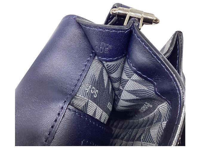 mala Proenza Schouler com pega e fivela em pele azul marinho - vista 8