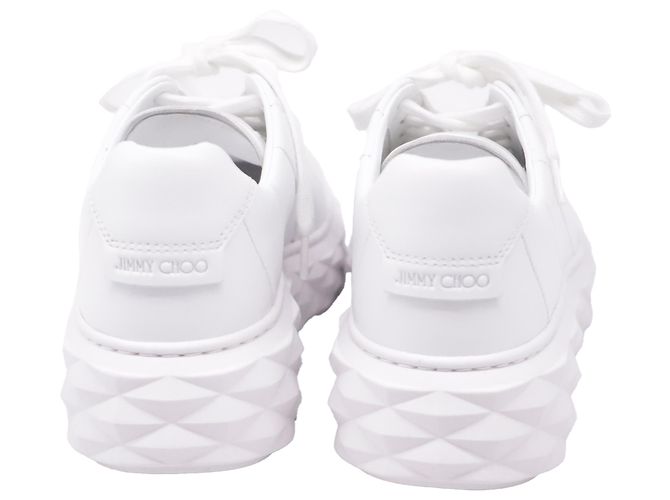 Sneakers Jimmy Choo Diamond Light Maxi/ F in pelle bianca Bianco Crudo - vista 5