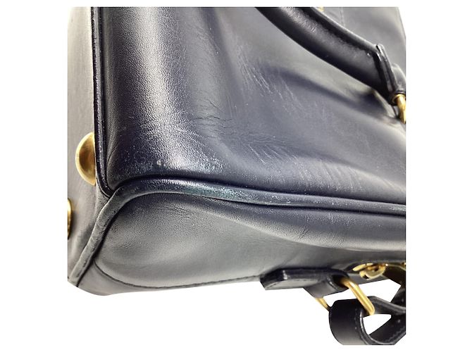 Autre Marque Borsa Baby Duffle Saint Laurent in pelle di vitello blu navy - vista 11