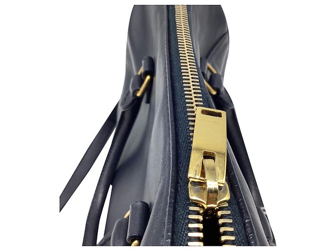 Autre Marque Borsa Baby Duffle Saint Laurent in pelle di vitello blu navy - vista 13