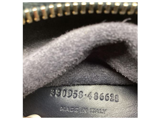 Autre Marque Borsa Baby Duffle Saint Laurent in pelle di vitello blu navy - vista 15