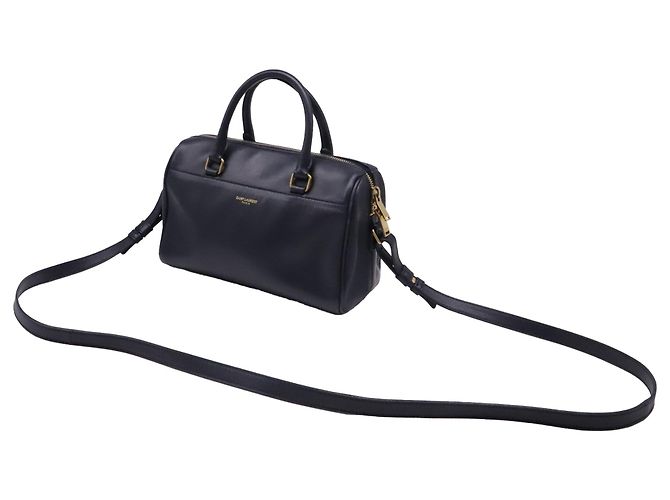 Autre Marque Borsa Baby Duffle Saint Laurent in pelle di vitello blu navy - vista 2