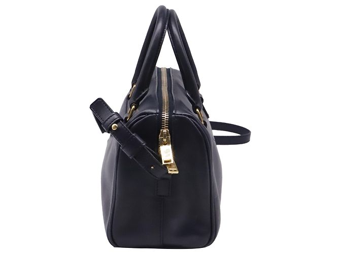 Autre Marque Borsa Baby Duffle Saint Laurent in pelle di vitello blu navy - vista 3