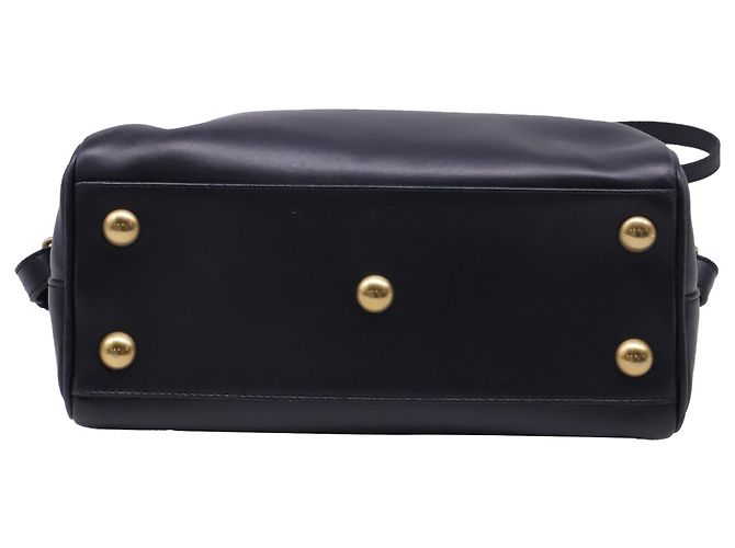 Autre Marque Borsa Baby Duffle Saint Laurent in pelle di vitello blu navy - vista 5