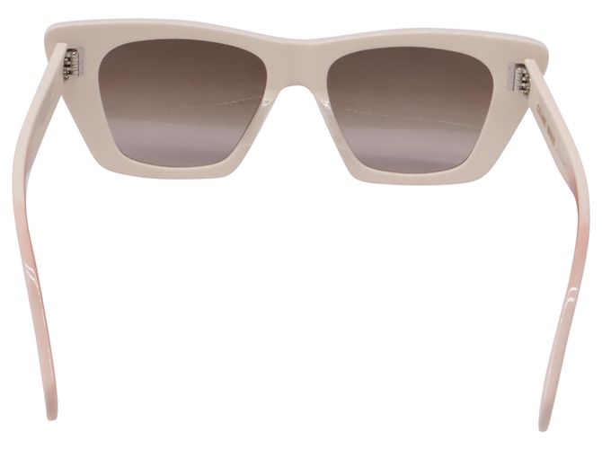 Céline Gafas de sol de ojo de gato Celine en acetato marfil Blanco Crudo - vista 4