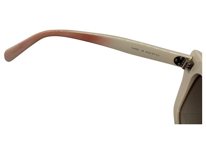 Céline Gafas de sol de ojo de gato Celine en acetato marfil Blanco Crudo - vista 6