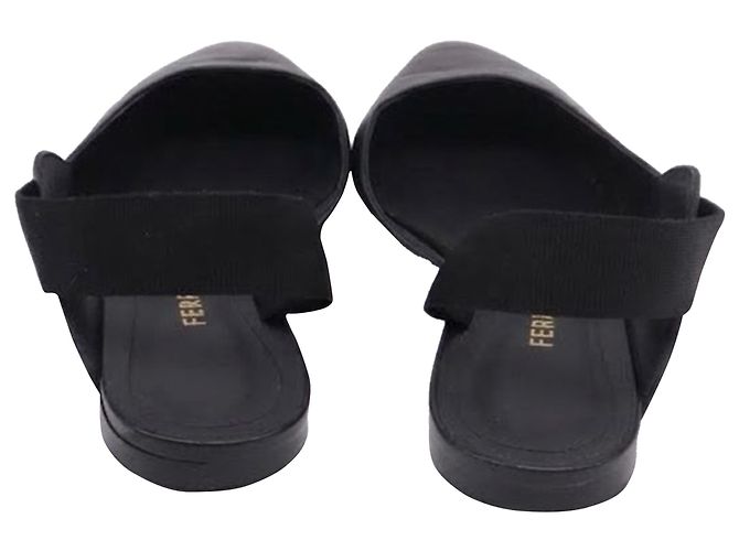 Salvatore Ferragamo Ballerine slingback Vaina Ferragamo in pelle nera Nero - vista 5