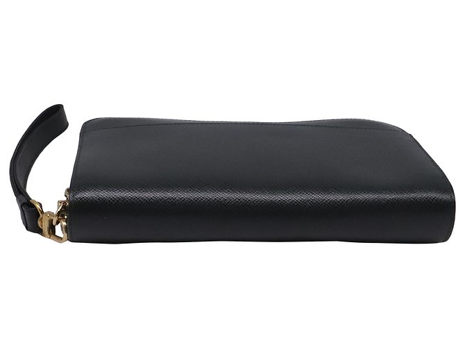 Pochette da polso Louis Vuitton con chiusura lampo integrale in pelle verde - vista 5