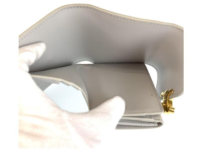 Céline Celine Small Flap Wallet Triomphe Grigio - vista 5