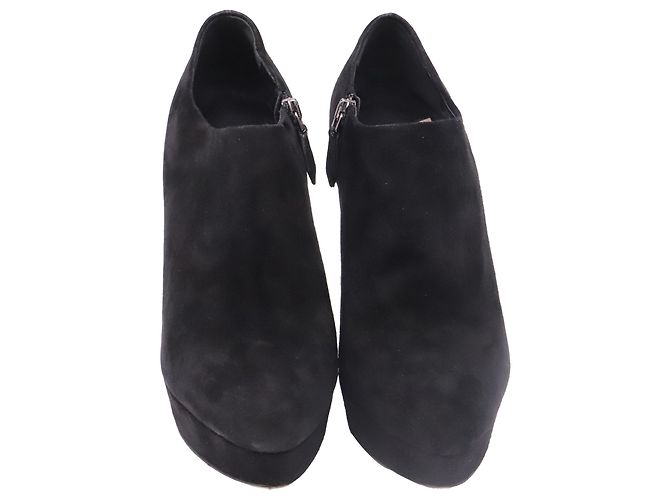 Stivaletti Miu Miu in camoscio nero - vista 2