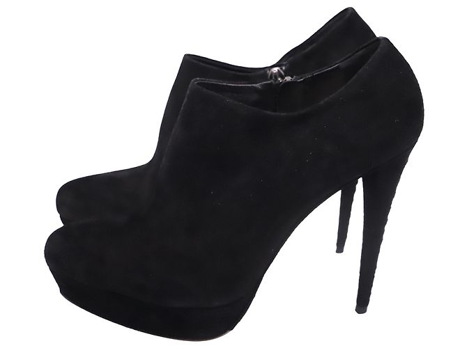 Stivaletti Miu Miu in camoscio nero - vista 4