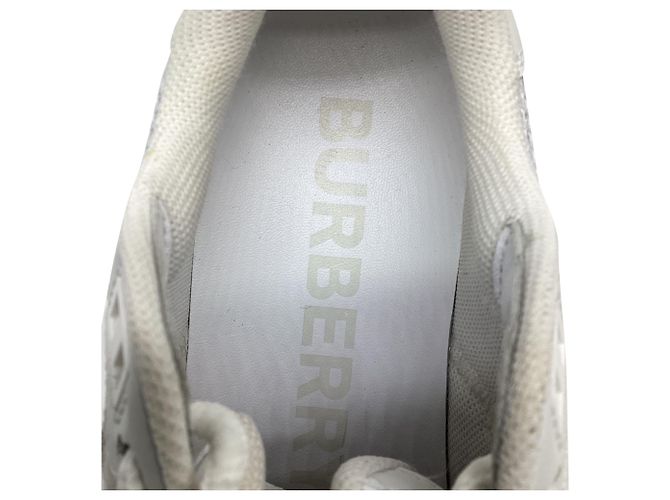 Sneakers basse Burberry Sean in nylon bianco Crudo - vista 11