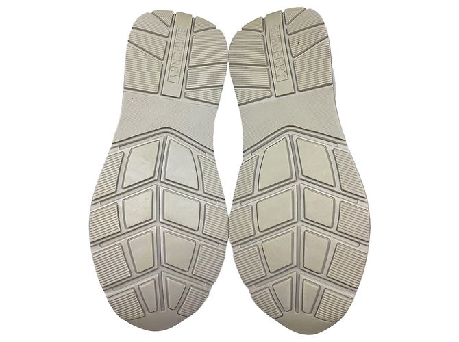 Sneakers basse Burberry Sean in nylon bianco Crudo - vista 12