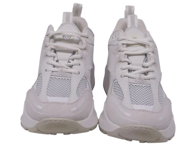 Sneakers basse Burberry Sean in nylon bianco Crudo - vista 2