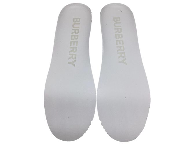 Sneakers basse Burberry Sean in nylon bianco Crudo - vista 8