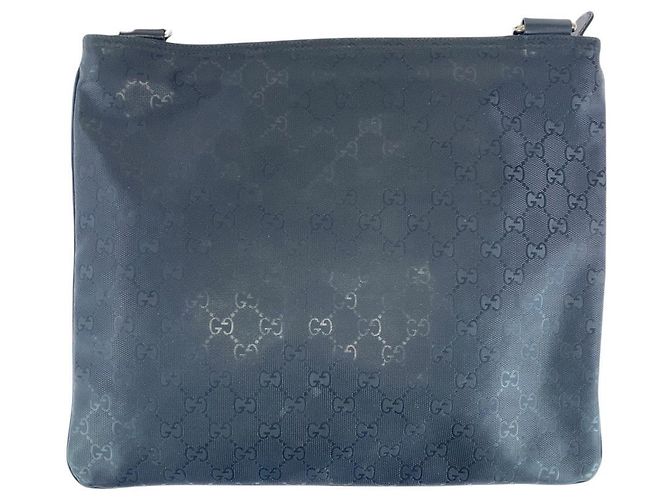 Borsa Messenger Gucci GG Stampata Blu - vista 2