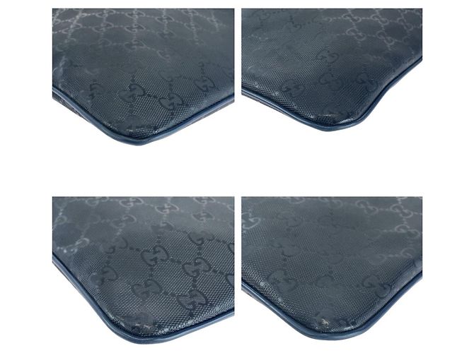 Borsa Messenger Gucci GG Stampata Blu - vista 4