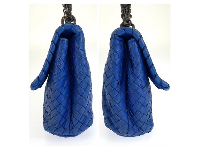 Borsa a tracolla Bottega Veneta Intrecciato Olympia con catena - vista 9
