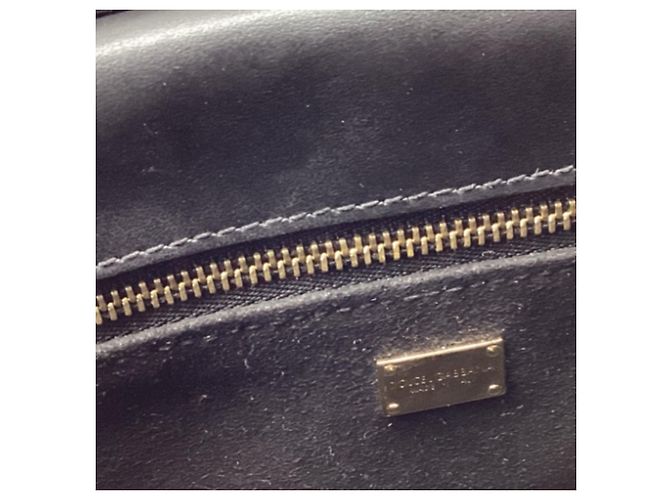 Borsa a tracolla Dolce & Gabbana DG Logo in pelle di vitello nera Nero - vista 6