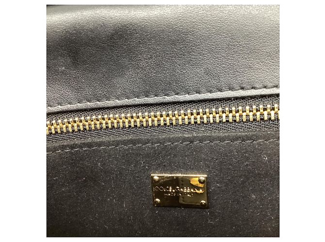 Borsa a tracolla Dolce & Gabbana DG Logo in pelle di vitello nera Nero - vista 7