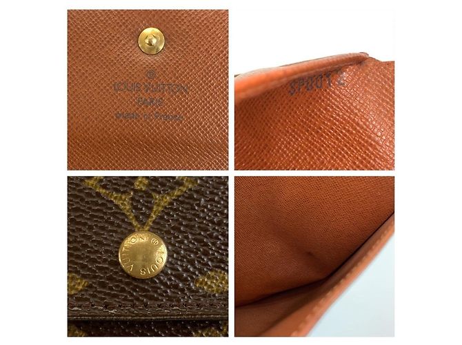 Louis Vuitton Portefeuille Tresor Etui Papier Marrone - vista 3
