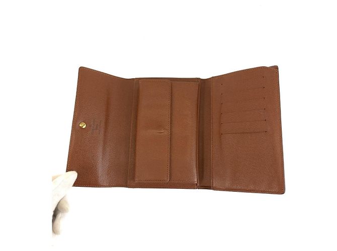 Louis Vuitton Portefeuille Tresor Etui Papier Marrone - vista 4