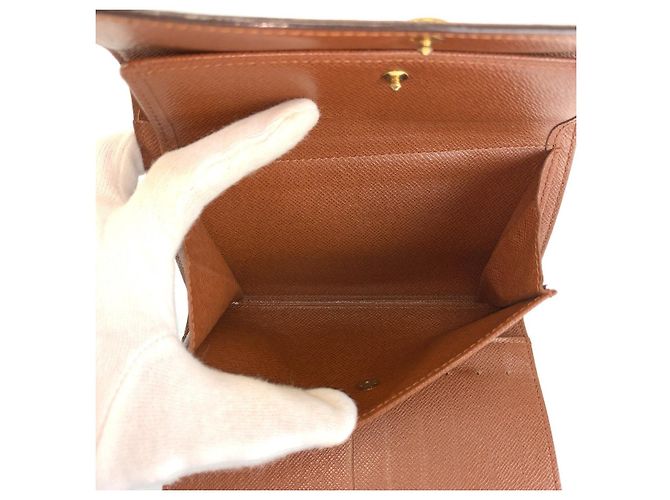 Louis Vuitton Portefeuille Tresor Etui Papier Marrone - vista 6
