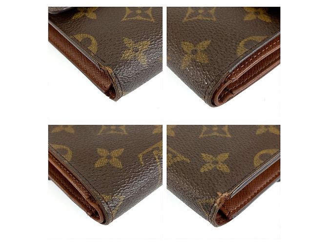 Louis Vuitton Portefeuille Tresor Etui Papier Marrone - vista 7