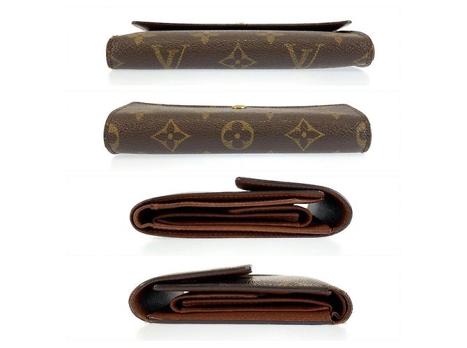 Louis Vuitton Portefeuille Tresor Etui Papier Marrone - vista 9