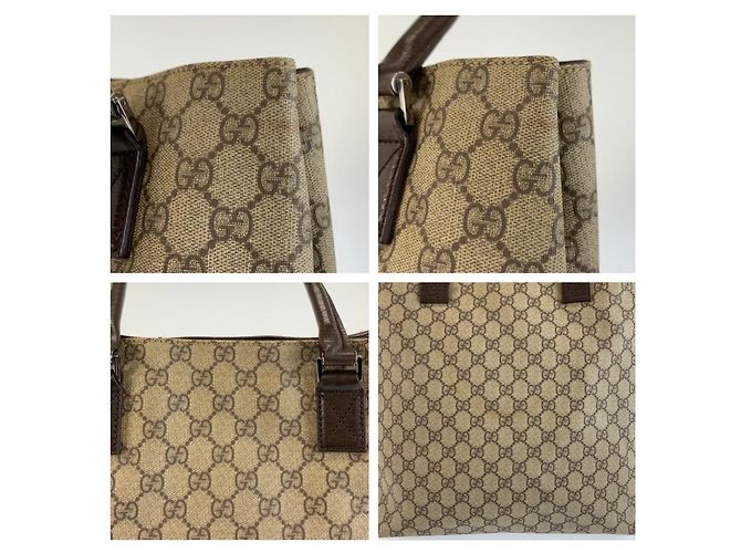 Borsa Tote Gucci GG Supreme Marrone - vista 5