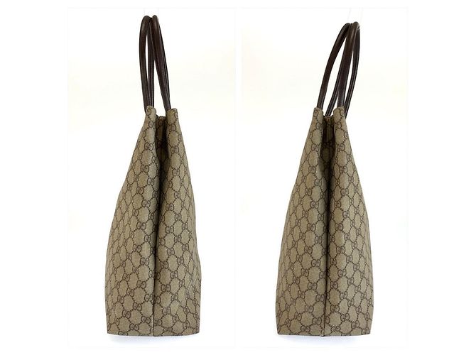 Borsa Tote Gucci GG Supreme Marrone - vista 7