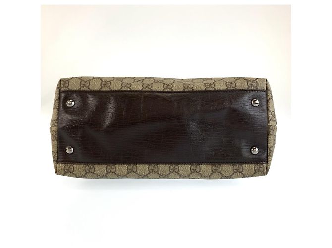 Borsa Tote Gucci GG Supreme Marrone - vista 9