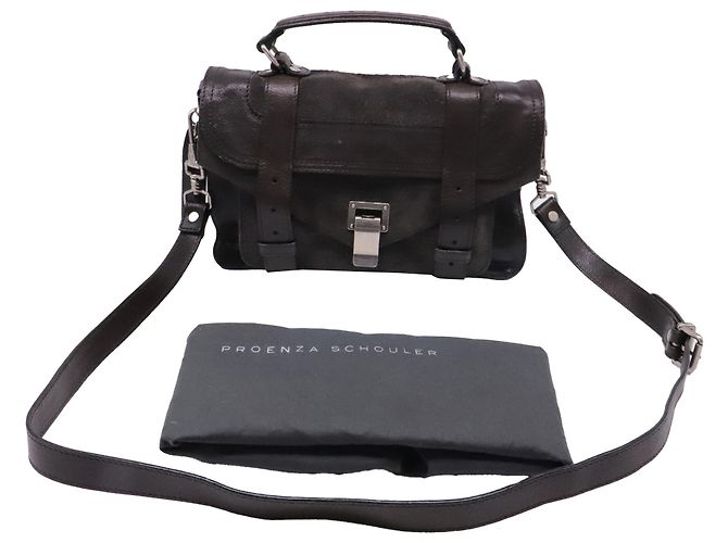 Borsa Proenza Schouler PS1 Tiny Satchel in pelle marrone scuro - vista 5