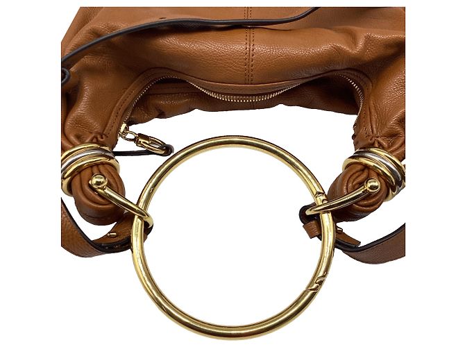 Chloé Small Bracelet Hobo Bag in Tan Leather  Brown Beige - view 17