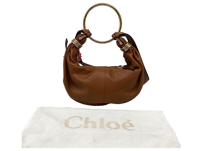 Chloé Small Bracelet Hobo Bag in Tan Leather  Brown Beige - view 18
